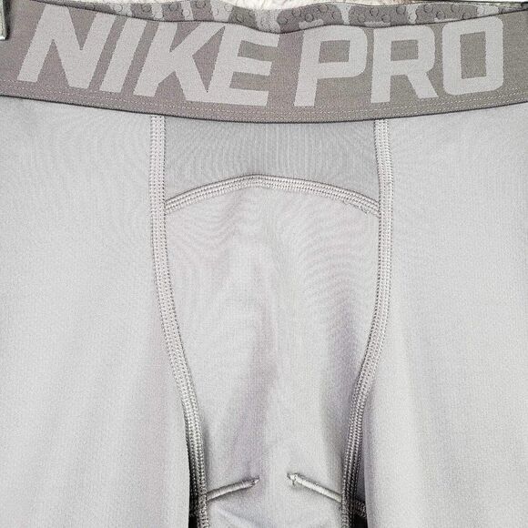 Nike Pro Leggings Women’s Size Large L Gray Hyperwarm Training Compression - Picture 7 of 13